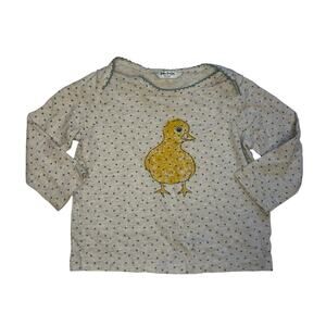 Baby Boden Long Sleeve Polka Dot Duck Top 6–12 Months
